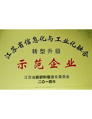 江蘇省兩化融合轉(zhuǎn)型升級(jí)示范企業(yè)-秋雪榮譽(yù)